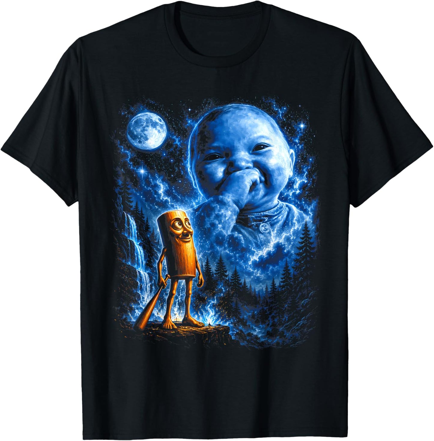 Tung Tung Tung Sahur AI Baby T-Shirt - T-Shirt | Black