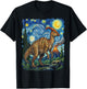 Parasaurolophus Starry Night Parasaur T-Shirt - T-Shirt | Black