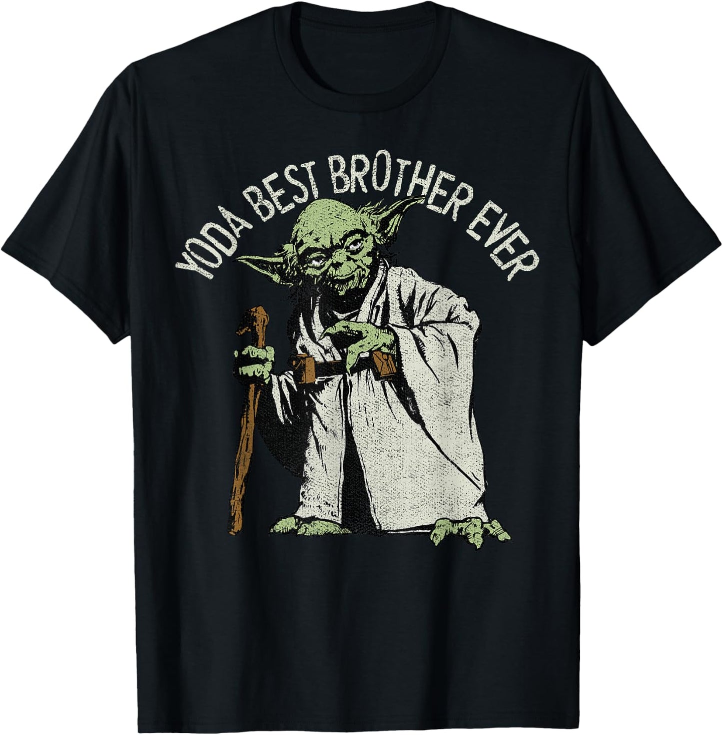 Star Wars Yoda Best Brother Ever Portrait T-Shirt - T-Shirt | Black