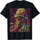 Cthulhu Psychedelic Soldier Wearing Helmet Colorful Art T-Shirt - T-Shirt | Black