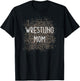 Wrestling Mom Wrestler Wrestling Mom Gift Leopard T-Shirt - T-Shirt | Black