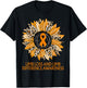 Leopard Sunflower Limb Loss and Limb Difference Awareness T-Shirt - T-Shirt | Black