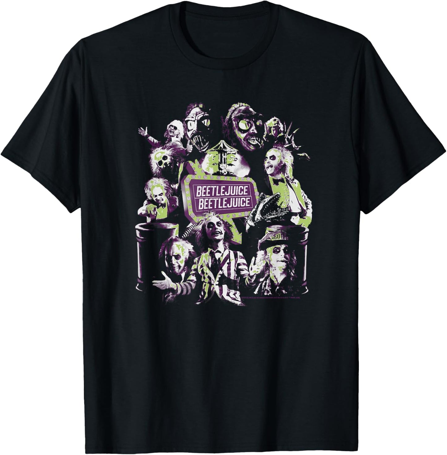 Beetlejuice Say It Thrice Movie Poster T-Shirt - T-Shirt | Black