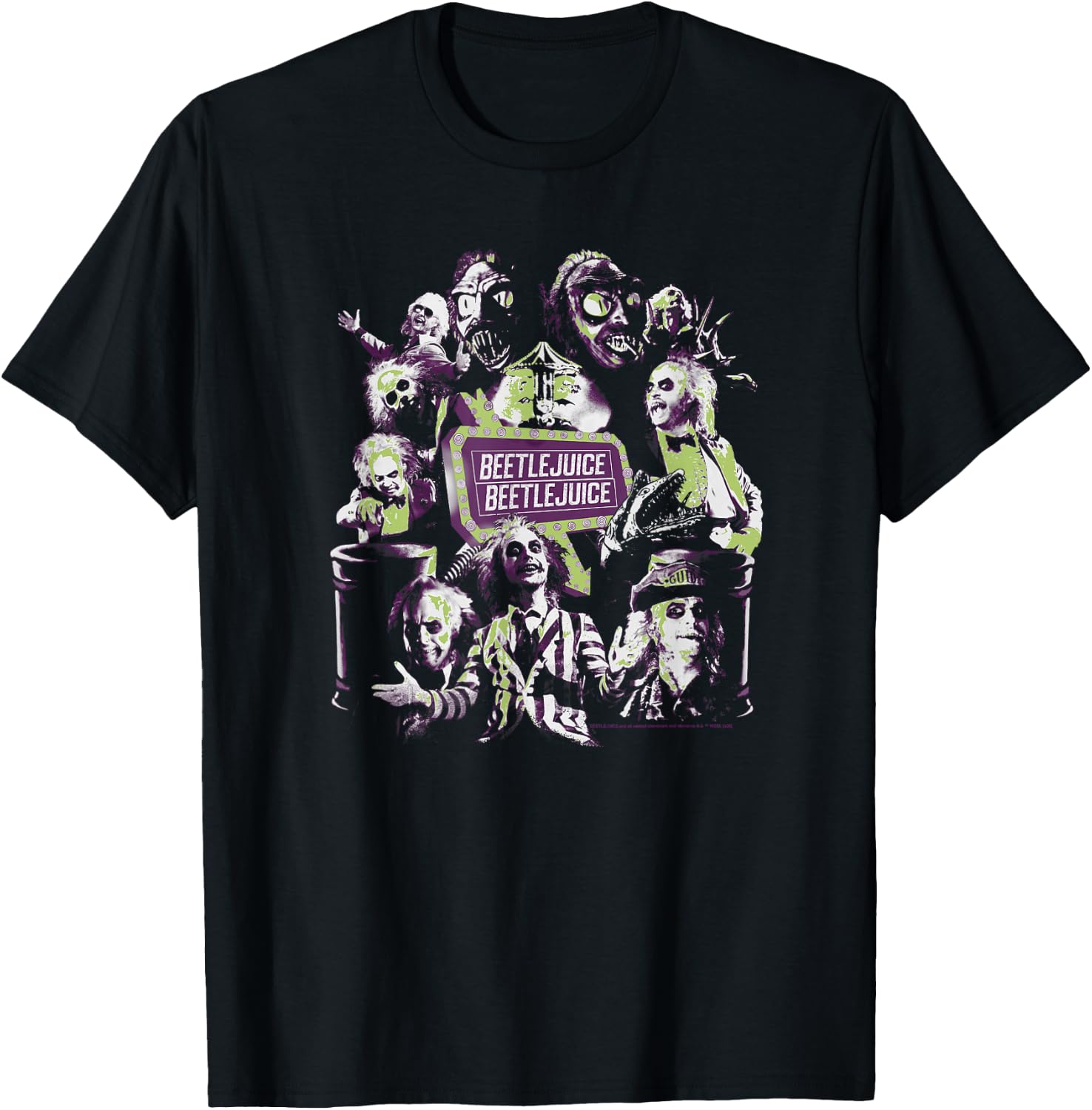 Beetlejuice Say It Thrice Movie Poster T-Shirt - T-Shirt | Black