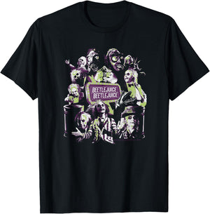 Beetlejuice Say It Thrice Movie Poster T-Shirt - T-Shirt | Black