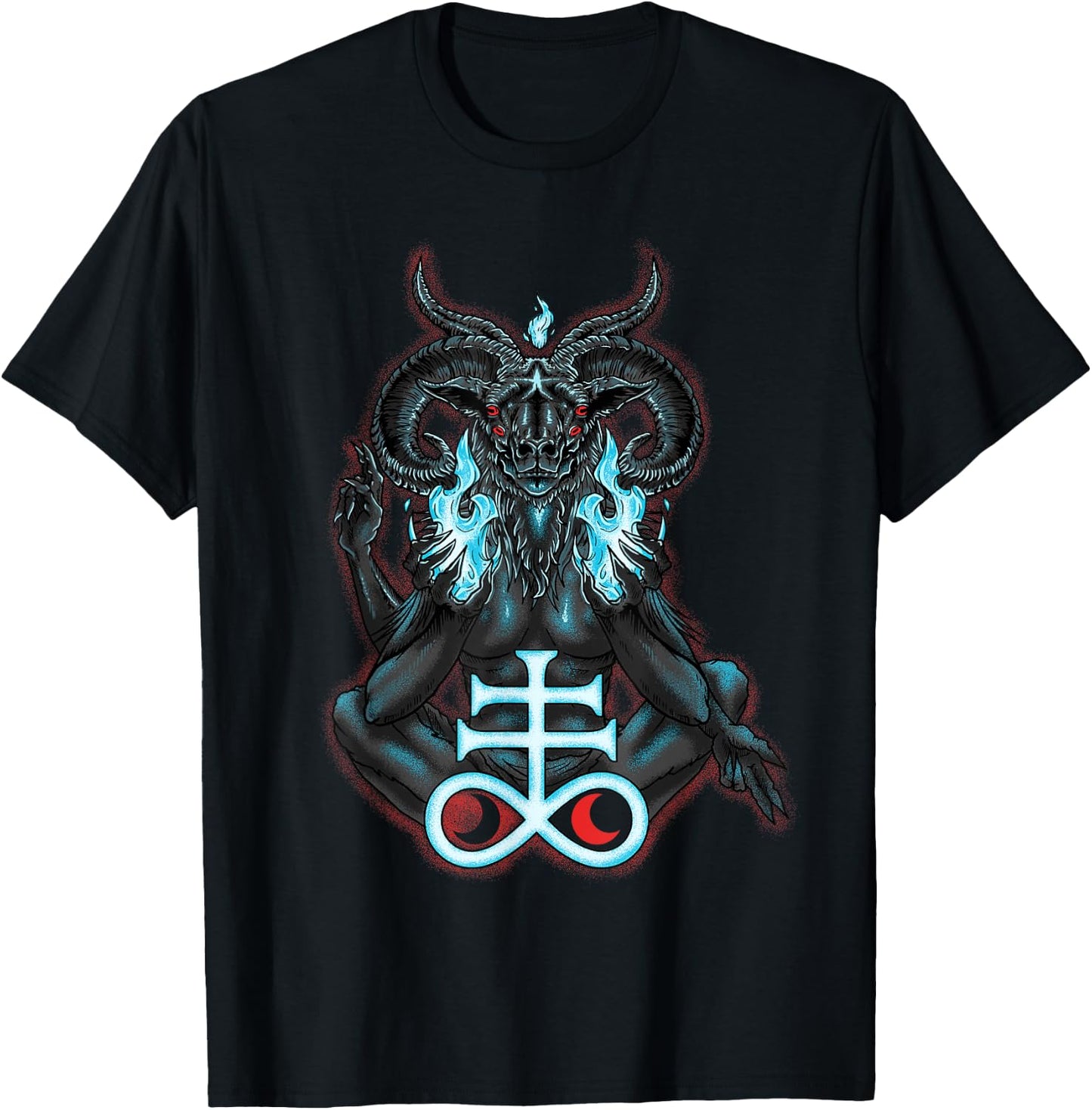 Sigil of Baphomet Satanic Lucifer T-Shirt - T-Shirt | Black