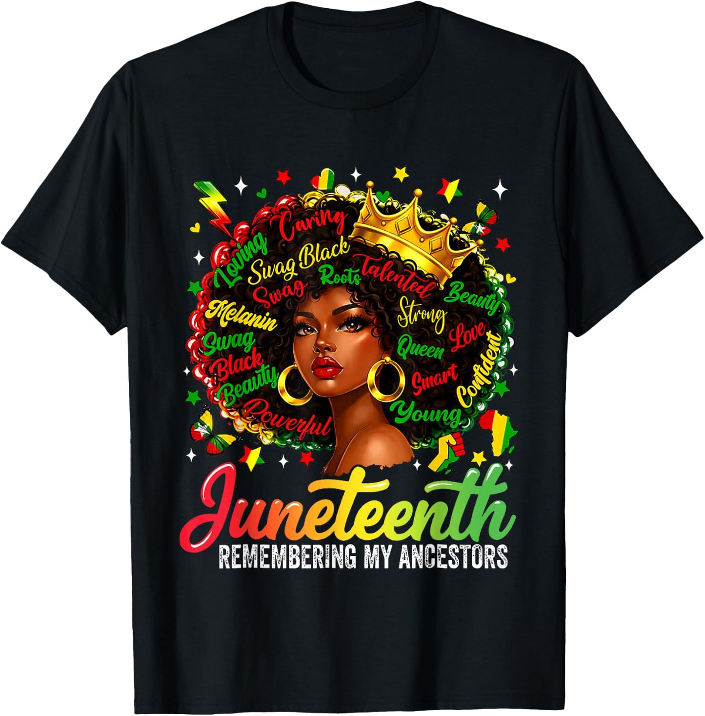 Juneteenth Remembering My Ancestors Black Women Juneteenth T-Shirt - T-Shirt | Black