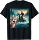 Cat Selfie bigfoot riding loch Ness monster surprised cat Women Kids T-Shirt - T-Shirt | Black