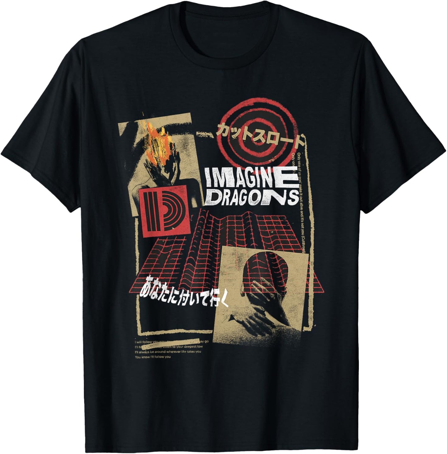 Offizielle Imagine Dragons Exklusive japanische Collage T-Shirt - T-Shirt | Black