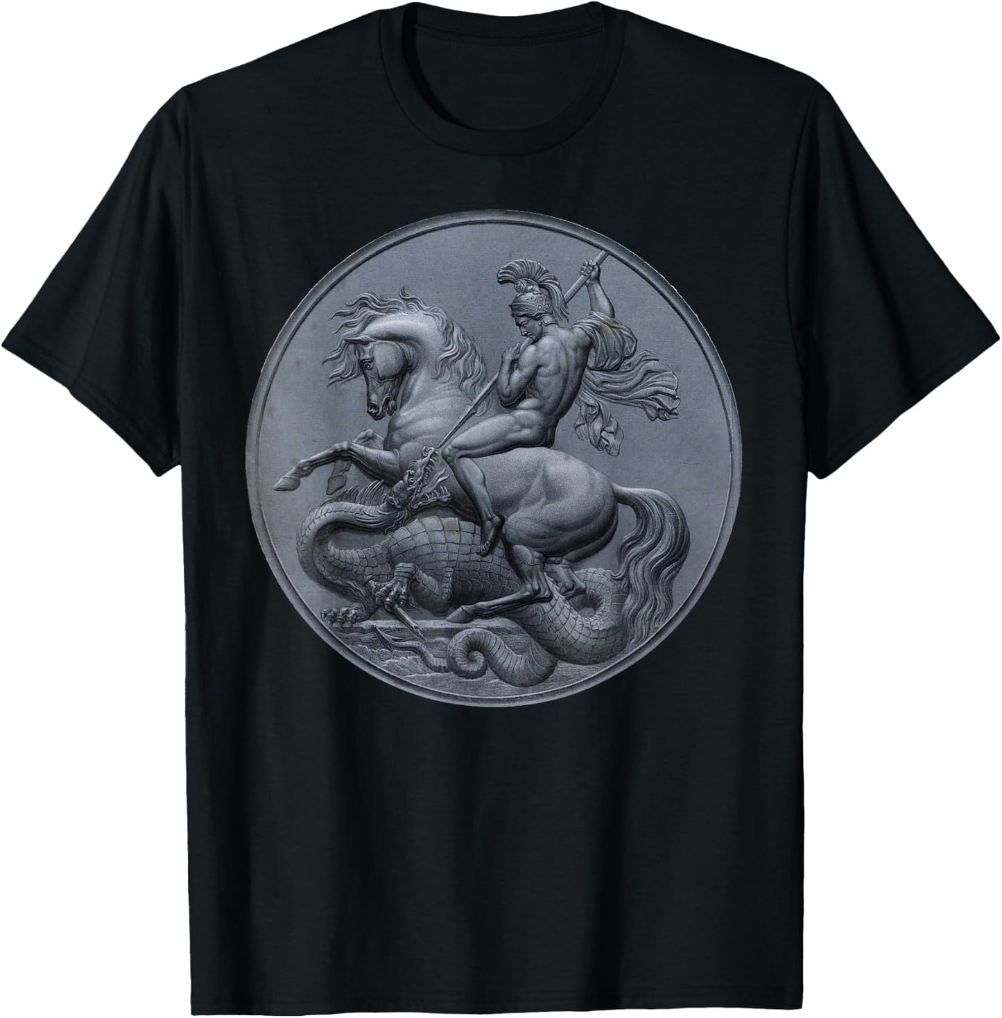 Saint George the Dragon St. George T-Shirt - T-Shirt | Black