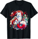 Japanese Nine-Tailed Fox Kitsune Dragon , black T-Shirt - T-Shirt | Black
