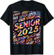 Senior 2025 Shirt Class of 2025 Tie Dye Senior 25 Graduation T-Shirt - T-Shirt | Black
