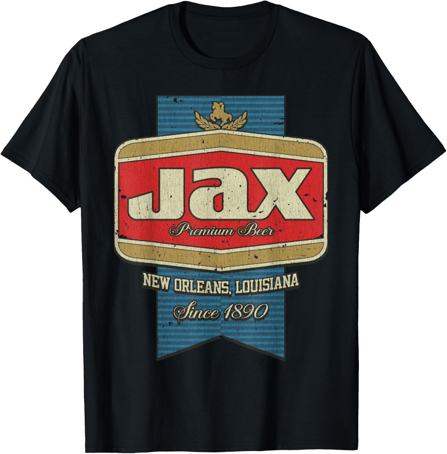Vintage Jax Beer New Orleans 1890 T-Shirt - T-Shirt | Black