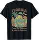 Funny Florida Souvenir Come For Vacation Leave On Probation T-Shirt - T-Shirt | Black