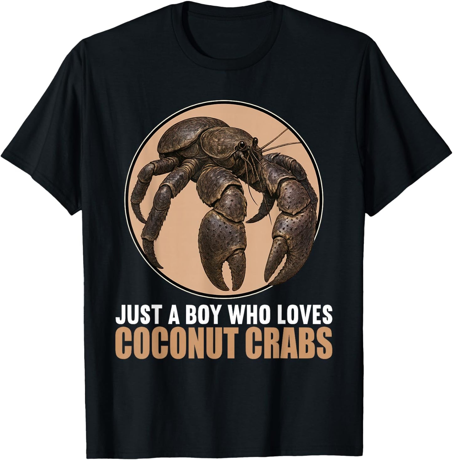 Just a Boy who loves Coconut Crabs Coconut Crab T-Shirt - T-Shirt | Black