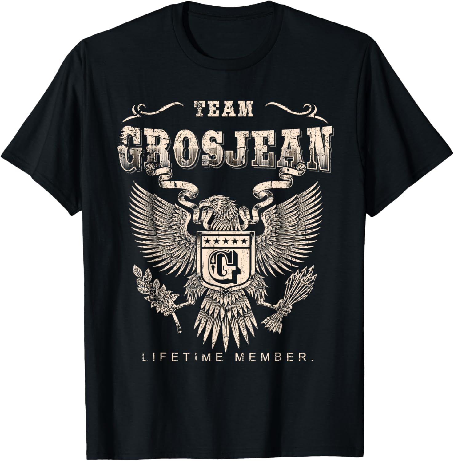 Team Grosjean Lifetime Member - Grosjean Name T-Shirt - T-Shirt | Black