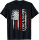 Senior 2027 American Flag Shirt USA Graduation Class of 2027 T-Shirt - T-Shirt | Black