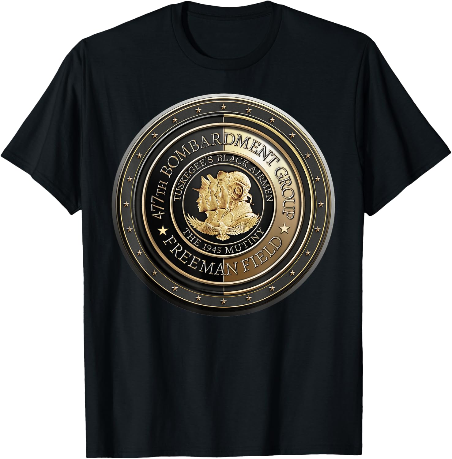 Freeman Field Mutiny Tuskegee Black Airmen Aviation History T-Shirt - T-Shirt | Black