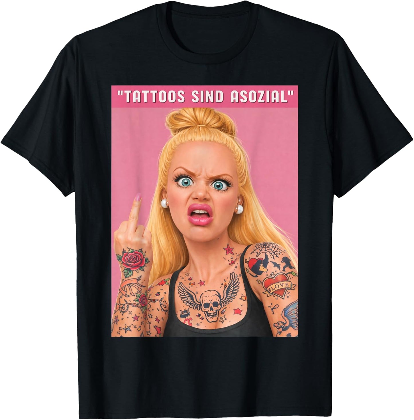 Disgusted FACE Meme DOLL Babe X Only Cute Baby Love Fans T-Shirt - T-Shirt | Black