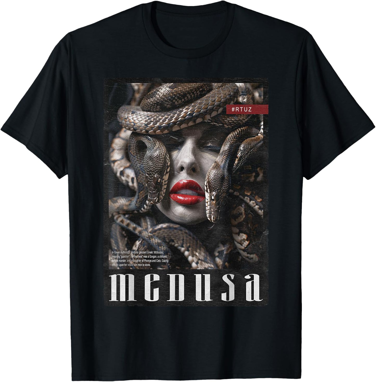 Medusa Göttin Schlange griechische Mythologie , , Schwarz, S T-Shirt - T-Shirt | Black