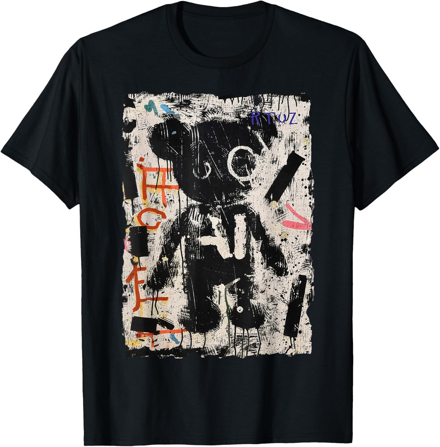 Teddy Bear Graffiti Vintage Teddy Streetwear Teddy , Black, S T-Shirt - T-Shirt | Black