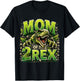 Mom of The Two Rex Birthday Dinosaur Family Matching T-Shirt - T-Shirt | Black