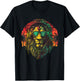 Rasta Reggae Music Headphones Lion Of Judah Jamaican Music T-Shirt - T-Shirt | Black