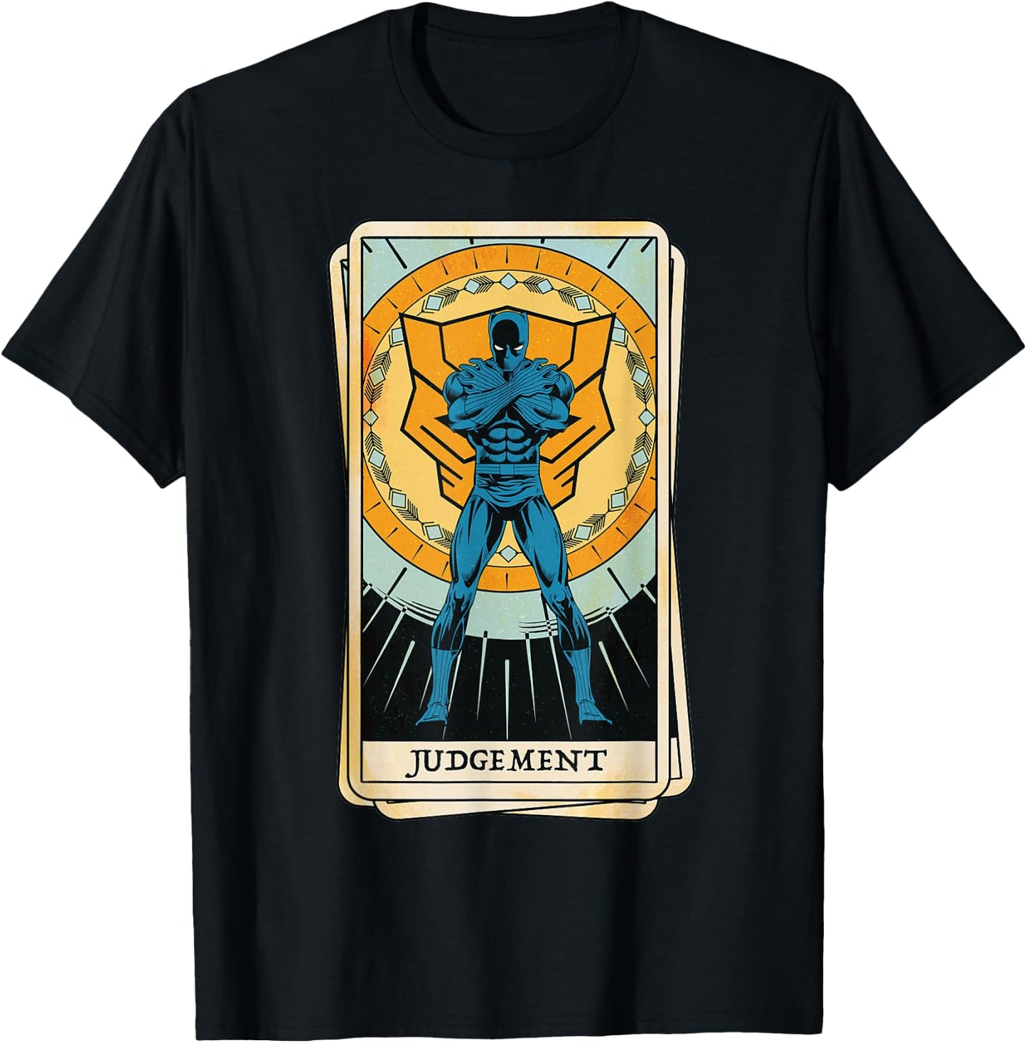 Marvel Tarot Arcana Black Panther as the Judgement Card T-Shirt - T-Shirt | Black