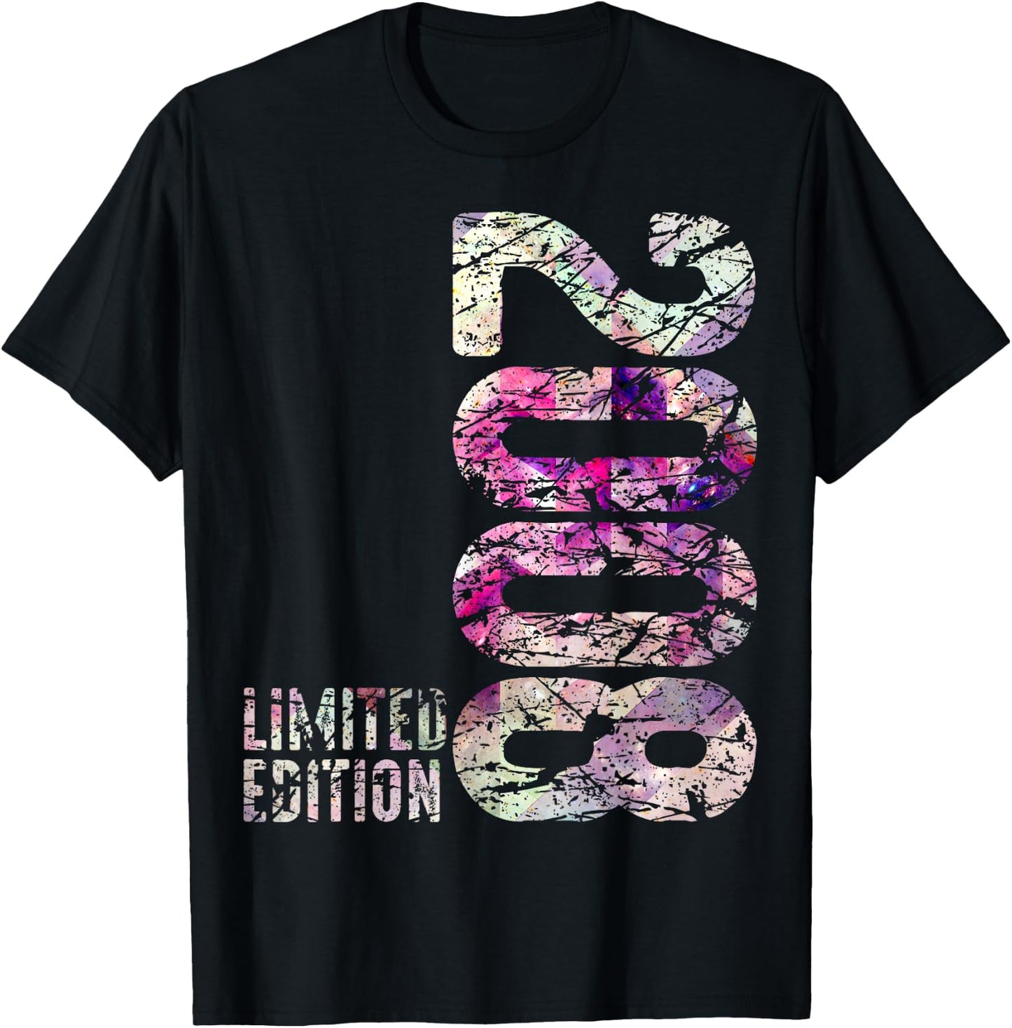 15th Birthday Boy Girl 15 Years 2008 Funny Gift , black T-Shirt - T-Shirt | Black