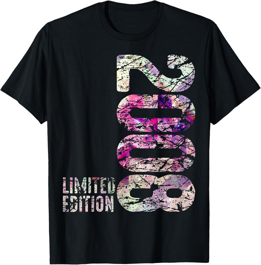 15th Birthday Boy Girl 15 Years 2008 Funny Gift , black T-Shirt - T-Shirt | Black