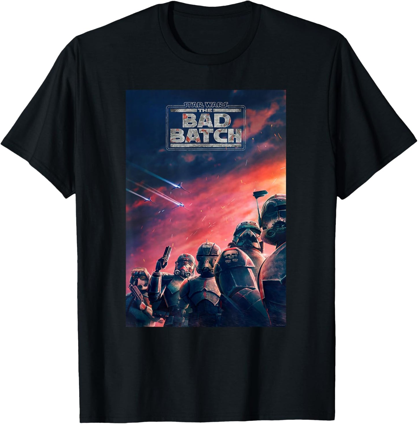 Star Wars The Bad Batch Series Elite Clones Poster T-Shirt - T-Shirt | Black