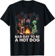 Bad Day to Be A Hotdog 4th of July Bigfoot Alien Sasquatch T-Shirt - T-Shirt | Black