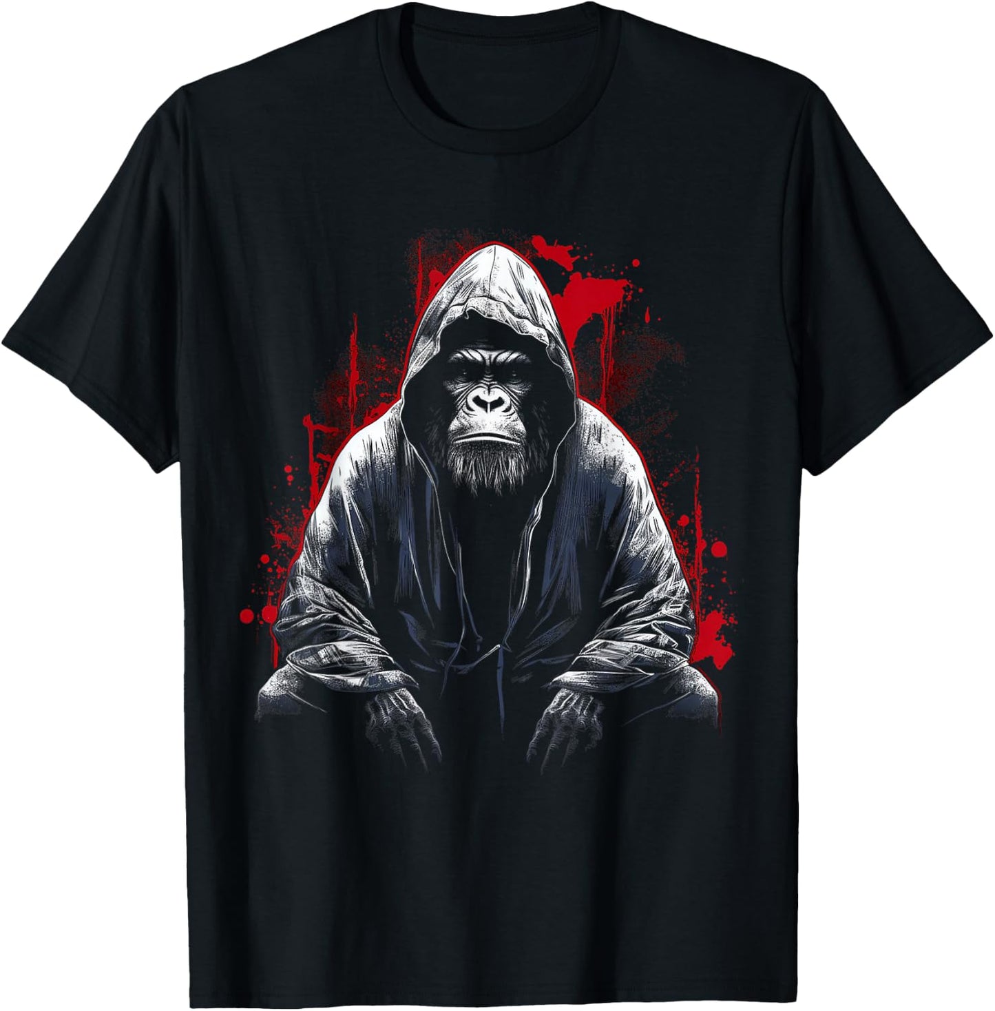 Gorilla Animal Illustration Gorilla , Black, S T-Shirt - T-Shirt | Black
