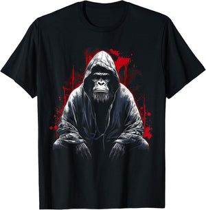 Gorilla Animal Illustration Gorilla , Black, S T-Shirt - T-Shirt | Black