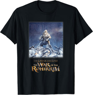 LOTR Rohirrim Helm Hammerhand Fantasy Movie T-Shirt - T-Shirt | Black