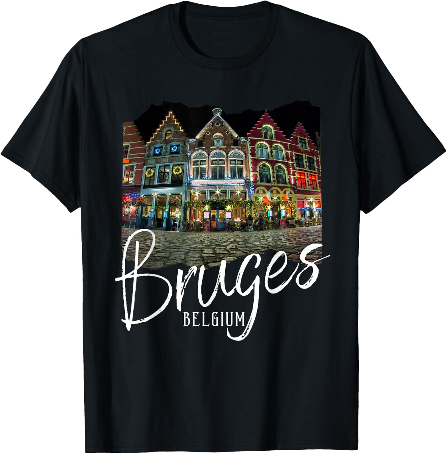 Christmas Souvenir Bruges Belgium Bruges T-Shirt - T-Shirt | Black
