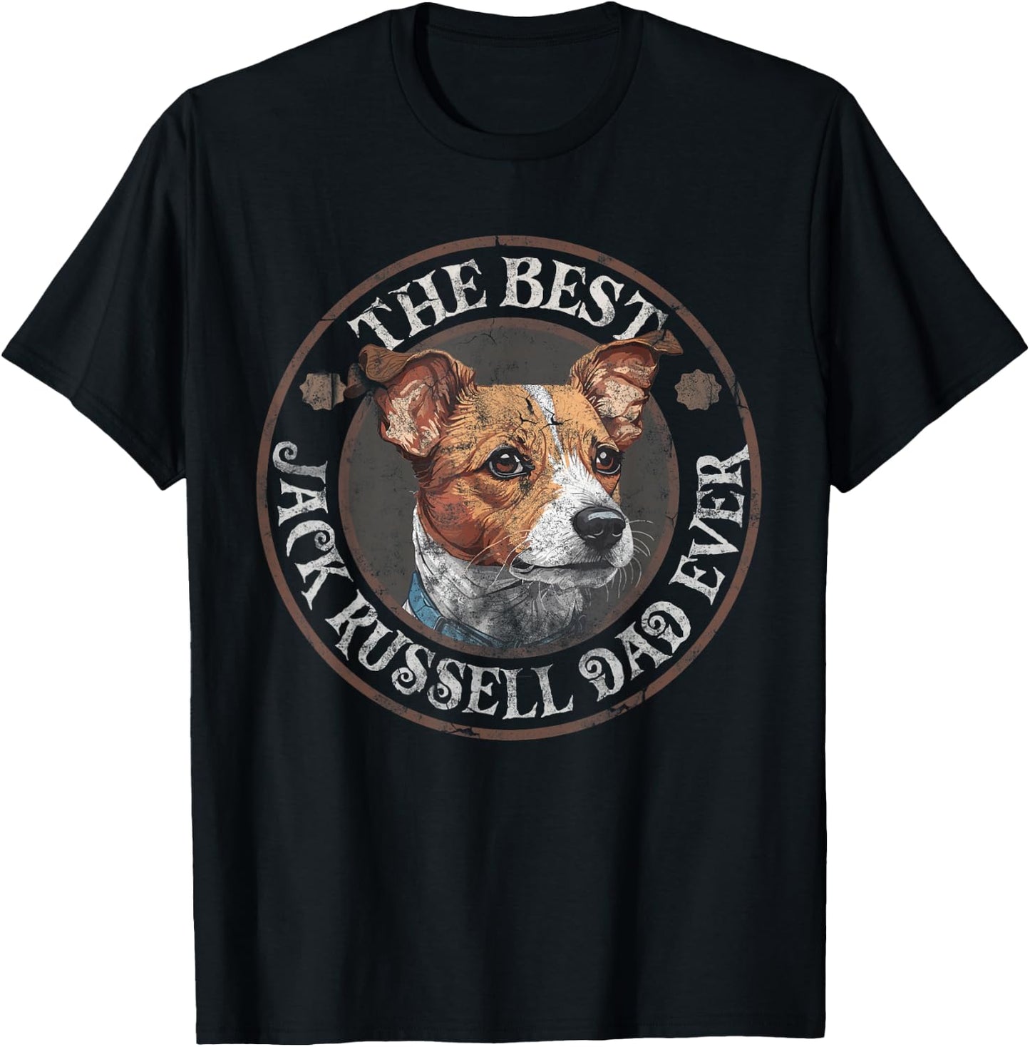 Best Jack Russel Dad Ever Jack Russell Terrier Mother Dog T-Shirt - T-Shirt | Black