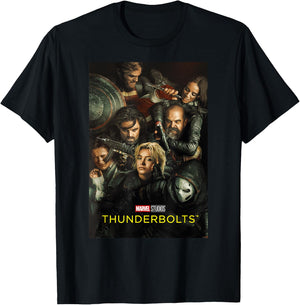 Marvel Studios Thunderbolts Official Movie Poster Art , black T-Shirt - T-Shirt | Black