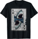 Poker Card Great White Shark T-Shirt - T-Shirt | Black