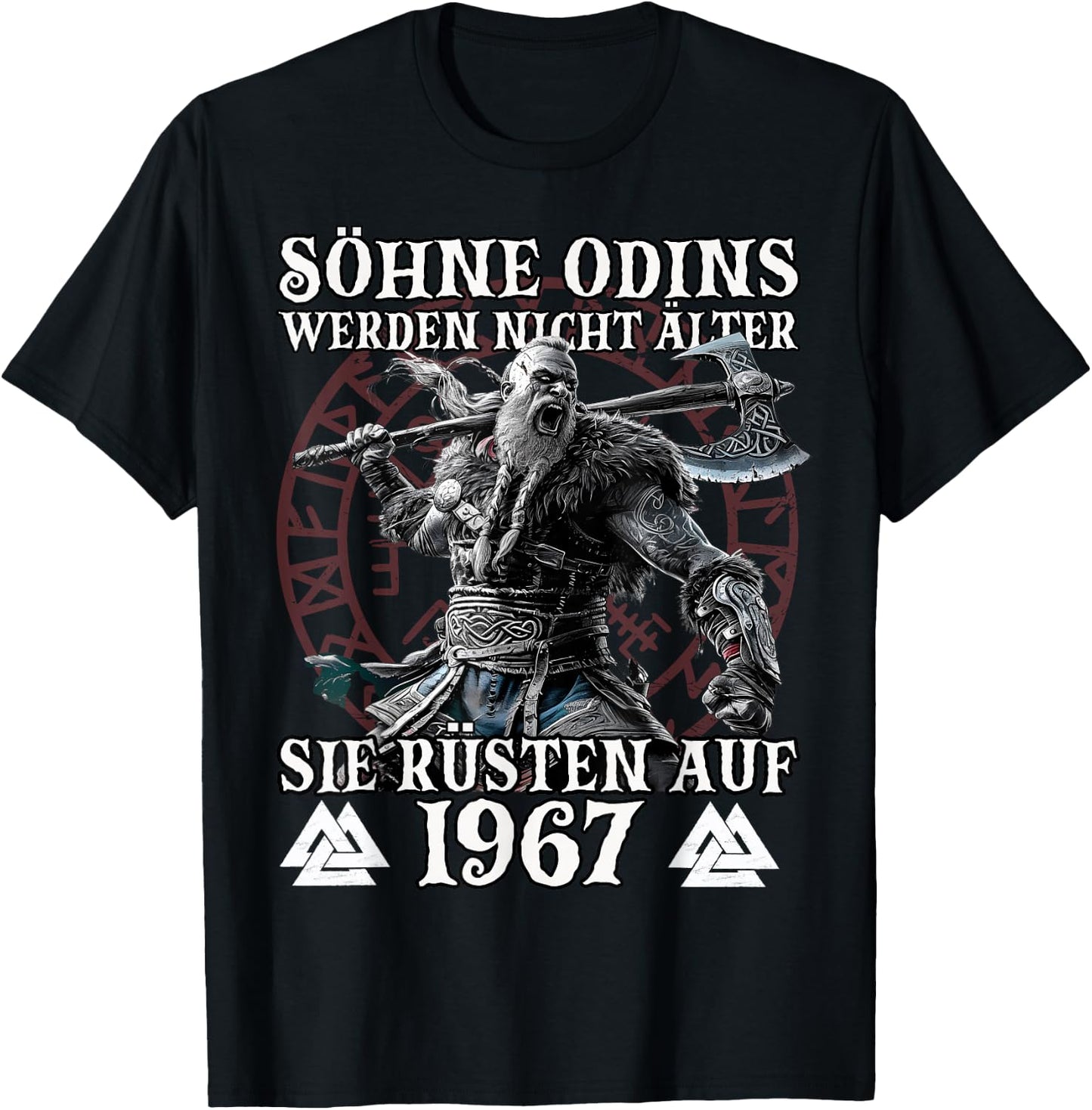 Wikinger Herren T Odins Söhne Jahrgang 1967 Geburtstags T-Shirt - T-Shirt | Black
