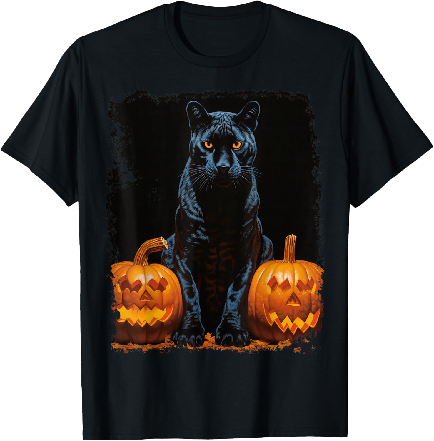 Halloween Panther Black T-Shirt - T-Shirt | Black