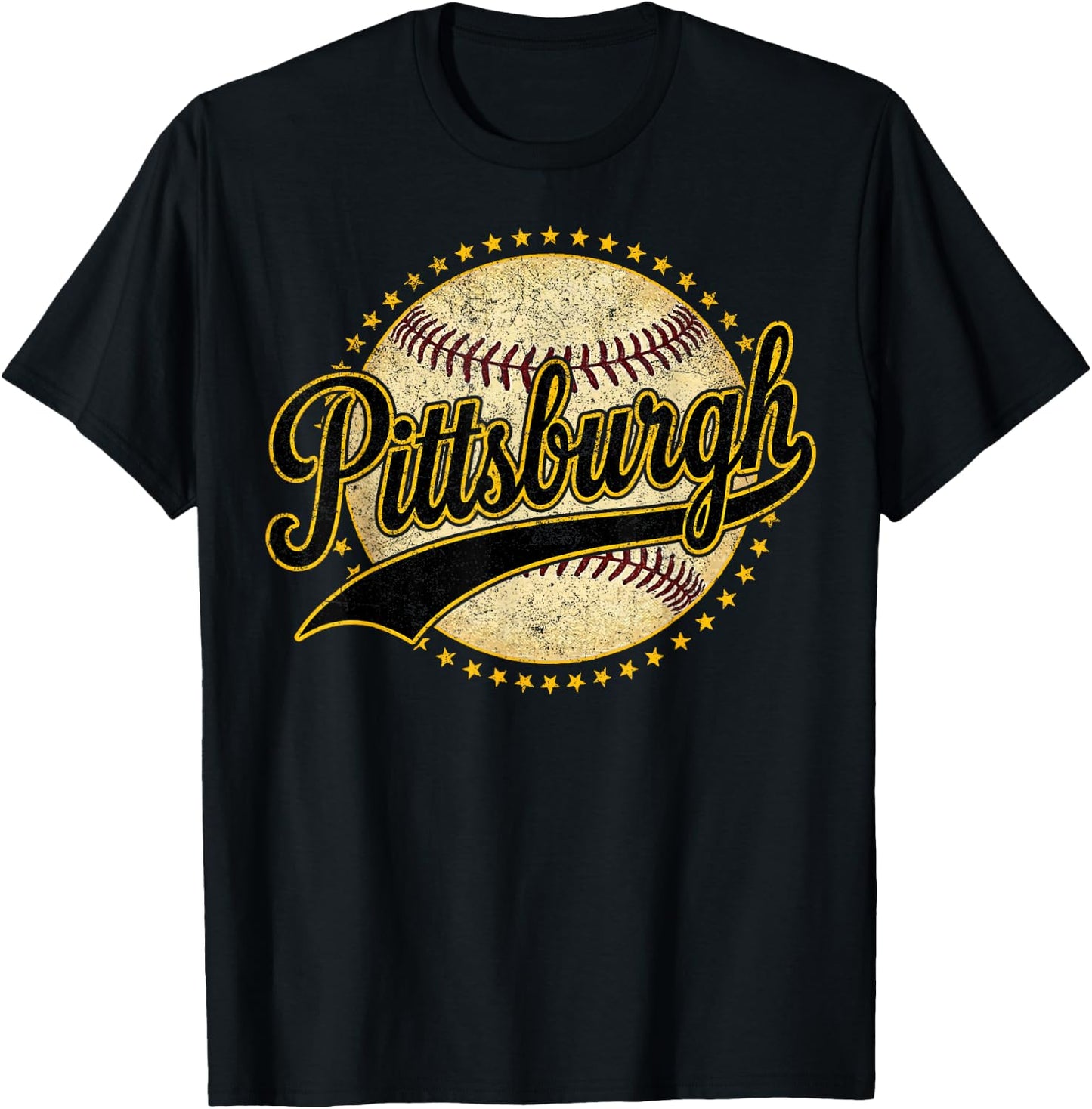 Retro Pittsburgh Throwback Classic Pittsburgh T-Shirt - T-Shirt | Black