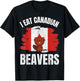 Funny Canadian Beaver, Funny Canada T-Shirt - T-Shirt | Black