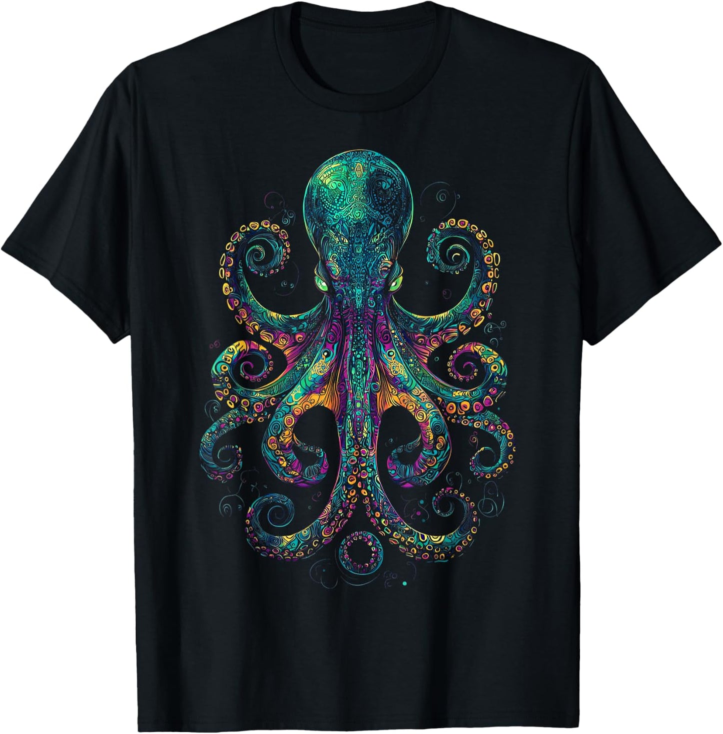 Grunge Octopus | Graphic T-Shirt - T-Shirt | Black