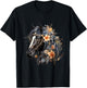 Floral Wild Horse Country Horse Riding , Small, Black T-Shirt - T-Shirt | Black