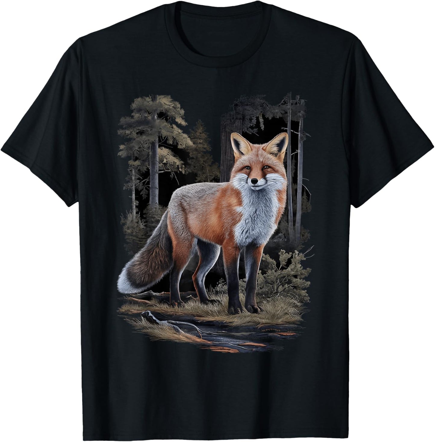 Hunter & Huntress Hunting Fox Gift Clothing Hunting T-Shirt - T-Shirt | Black