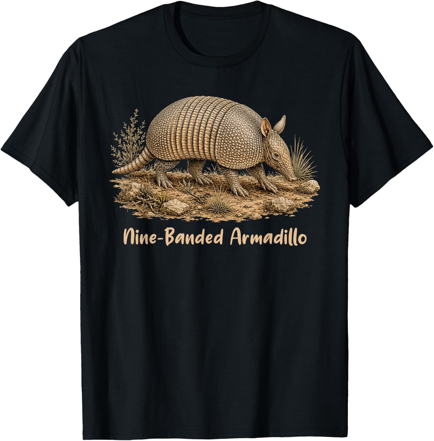 Armadillo Lover Nine-Banded Armadillo Western Life Wildlife T-Shirt - T-Shirt | Black