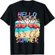 Hello Summer Flamingo Summer Vacation Family Matching T-Shirt - T-Shirt | Black