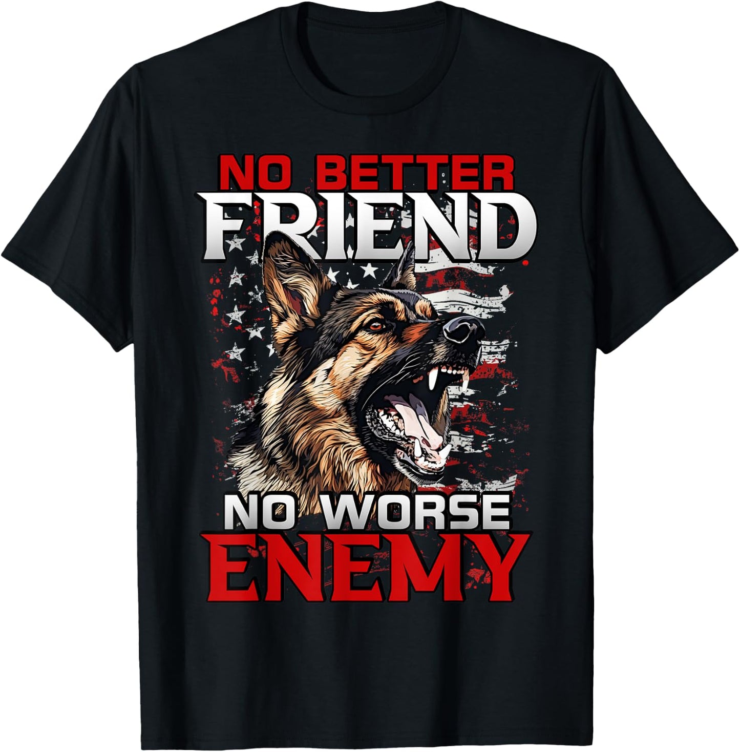 No Better Friend: German Shepherd T-Shirt - T-Shirt | Black