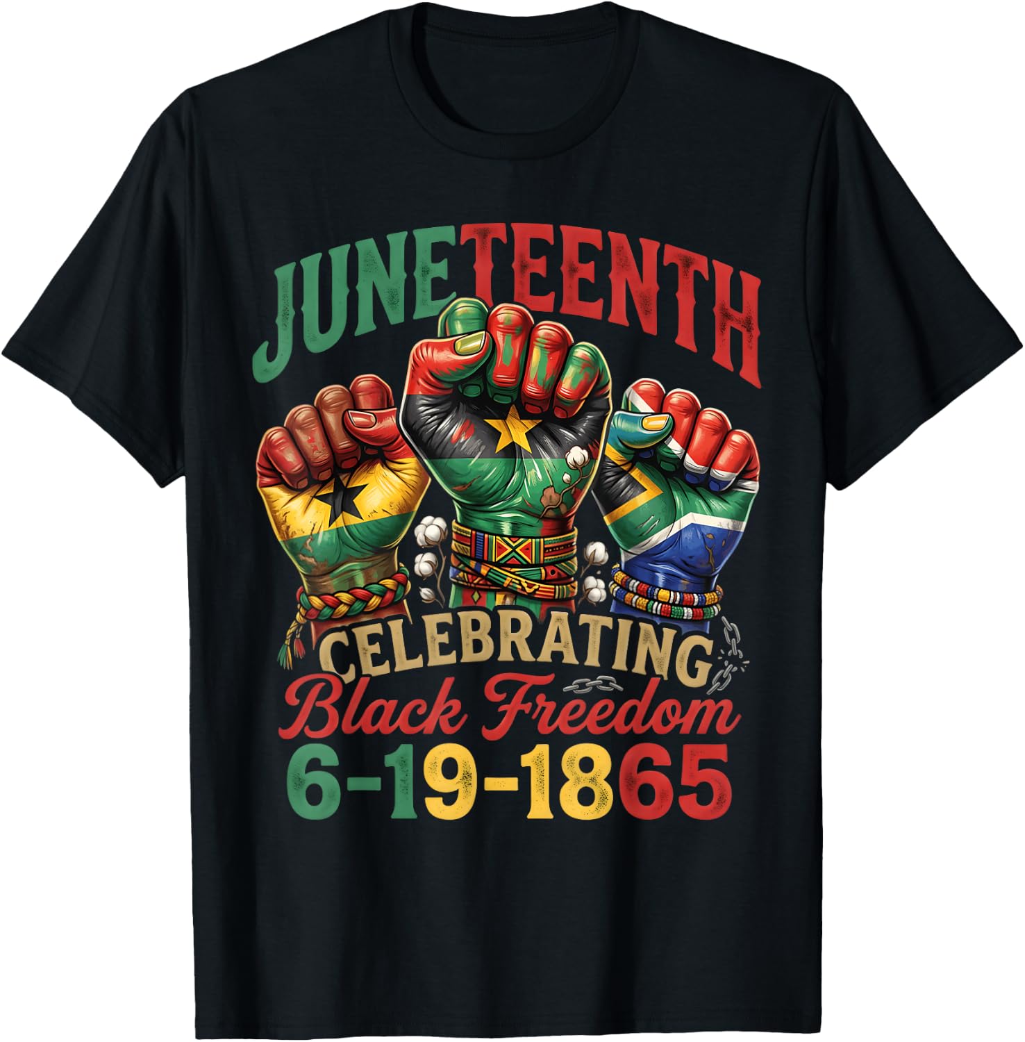 Juneteenth Celebrating Black Freedom Juneteenth 1865 T-Shirt - T-Shirt | Black